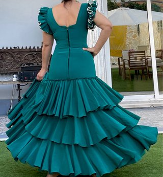Traje de Flamenca Verde Talla 38