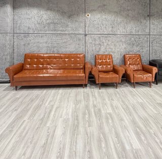 Sofá Vintage 3 Plazas Estilo Mid-Century