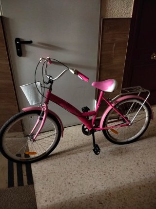Bicicleta de paseo rosa Entrega en mano