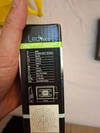 Foco LED Exterior 20W 1600lm IP65