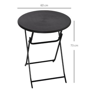 Mesa de jardín redonda, plegable para dos personas