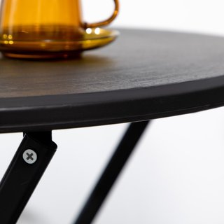 Mesa de jardín redonda, plegable para dos personas