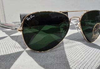 Ray-Ban Aviator Dorado Lentes Verdes Talla 61