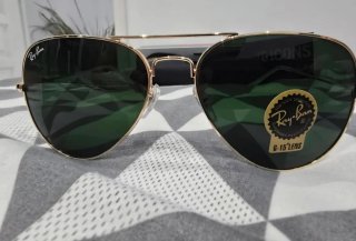 Ray-Ban Aviator Dorado Lentes Verdes Talla 61