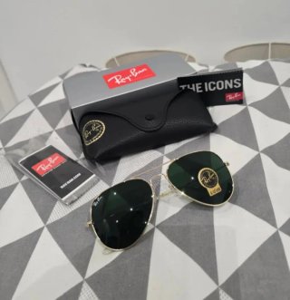 Ray-Ban Aviator Dorado Lentes Verdes Talla 61