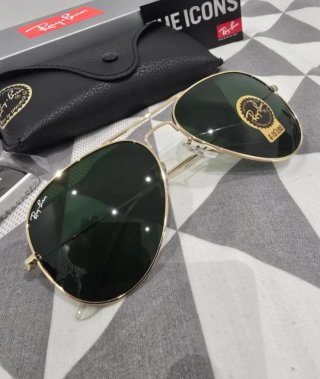 Ray-Ban Aviator Dorado Lentes Verdes Talla 61