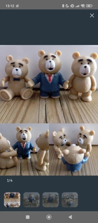 Figuras Ted Oso PVC 6cm (3 unidades)