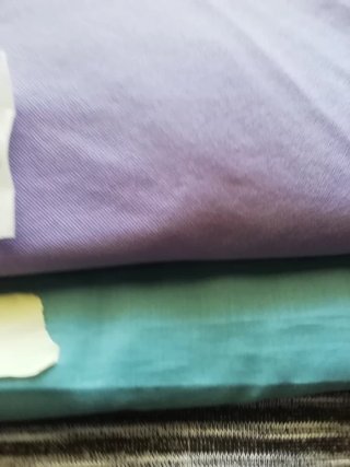 Lotes de tela: morado, turquesa y rayas