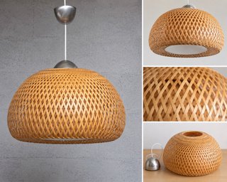 Lámpara techo bambú estilo nórdico