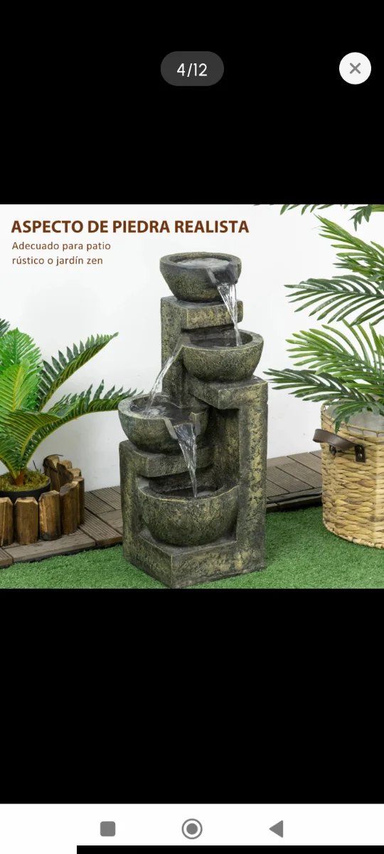 Fuente de jardín 4 niveles 60cm