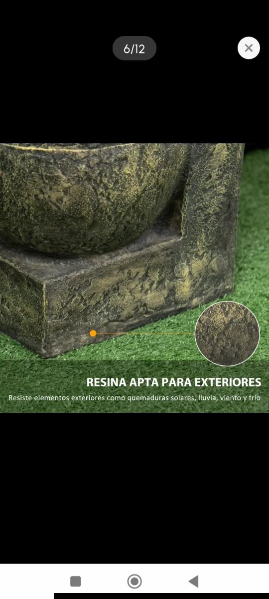 Fuente de jardín 4 niveles 60cm