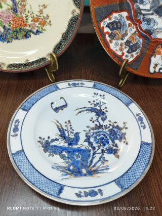 3 Platos Japoneses Porcelana Decorados