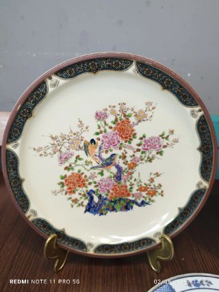 3 Platos Japoneses Porcelana Decorados