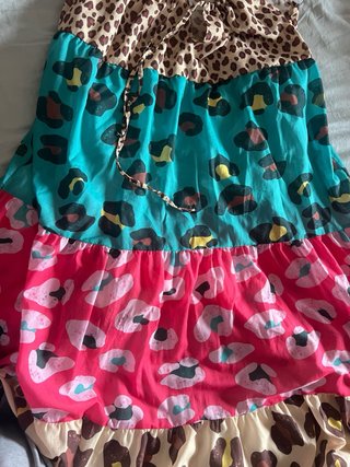 Vestido maxi estampado animal print