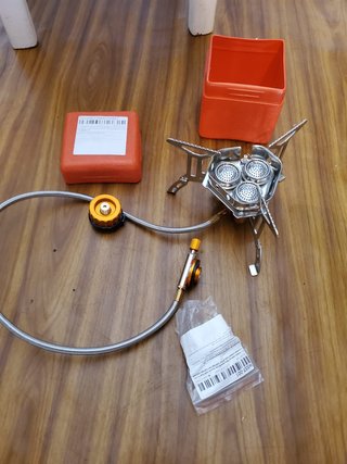Hornillo de gas con latiguillo