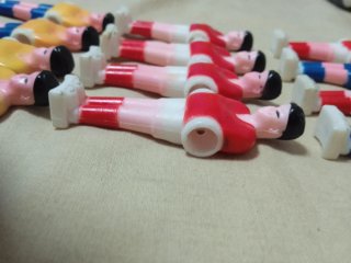 12 Muñecos Figuras Mini Futbolín Plástico 10cm.