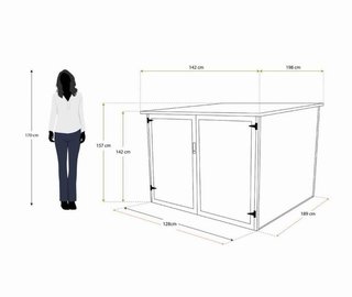 Caseta Guardabicis para 2 uds cm 2,81 m²
