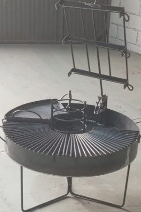Barbacoa Parrilla Fogonero Metálico