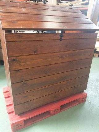 Arcón Caseta de madera para depuradora de piscina