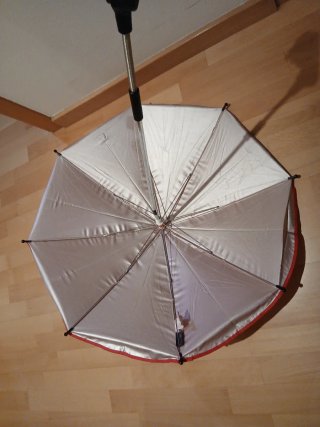 Sombrilla Bebecros para cochecito roja