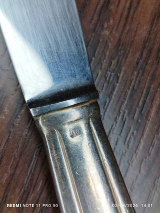 9 Cuchillos Antiguos Mango de Plata