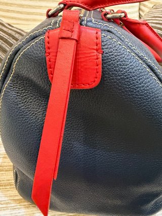 Bolso Piel Purificación Garcia Azul/Rojo