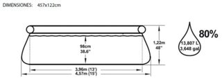 Piscina Bestway Fast Set 457 x 122 cm