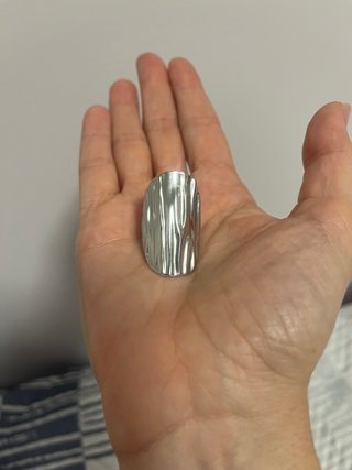 Anillo Acero Ajustable Diseño Ondulado