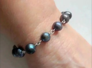 Pulseras Plata Ley Perlas
