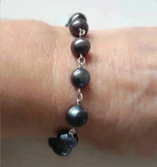 Pulseras Plata Ley Perlas
