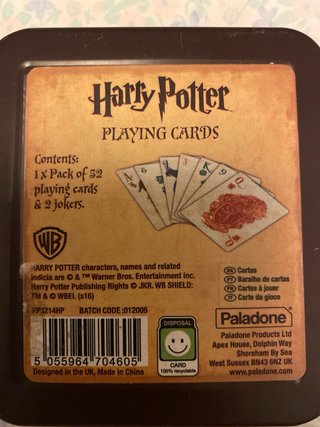 Baraja de Cartas Hogwarts Harry Potter