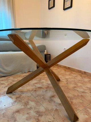 Mesas de Comedor Cristal y Madera JYSK