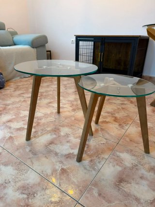 Mesas de Comedor Cristal y Madera JYSK