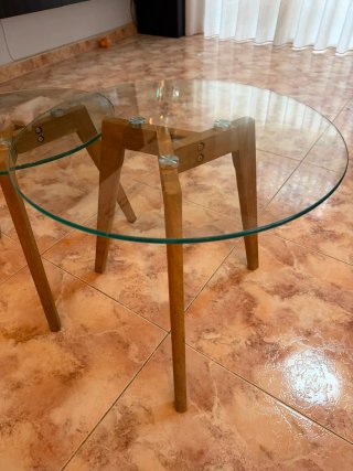 Mesas de Comedor Cristal y Madera JYSK