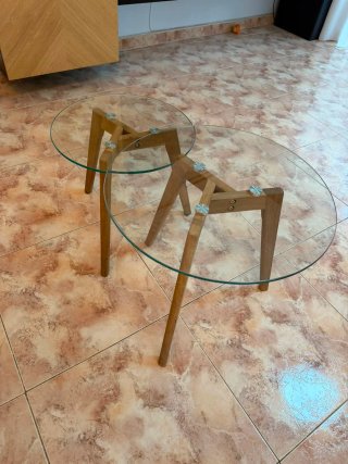 Mesas de Comedor Cristal y Madera JYSK