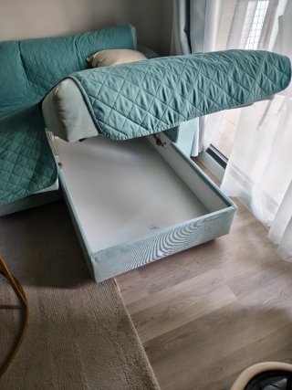 Sofá Chaiselongue Cama Azul