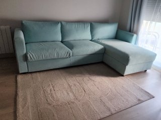 Sofá Chaiselongue Cama Azul