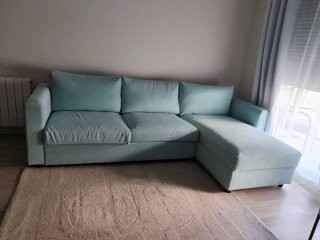 Sofá Chaiselongue Cama Azul