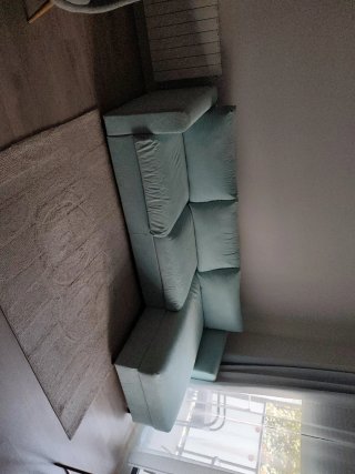 Sofá Chaiselongue Cama Azul
