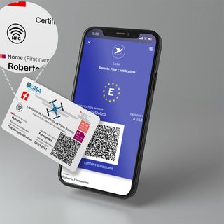 Cartão PVC Piloto Drone Certificado EASA