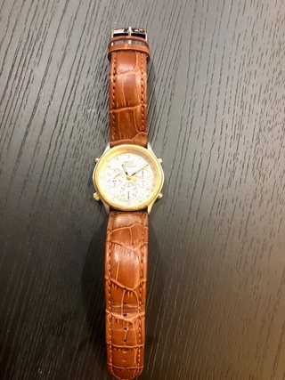 Reloj Seiko Quartz Chronograph Vintage Marrón/Dora