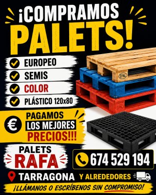 Palets Europeos, Semis, Color y Plástico