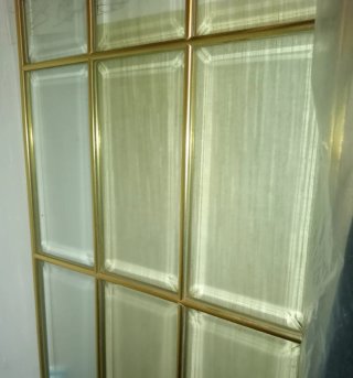 Vidrios para puertas dorado con cristales