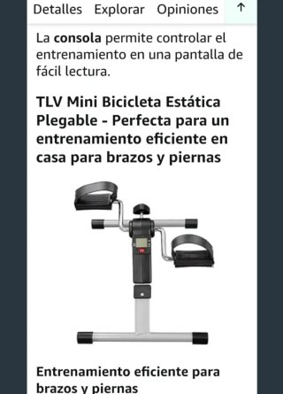Bicicleta estática plegable para ejercicios
