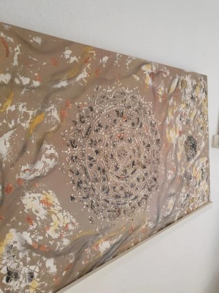 Cuadro Decorativo Mandala Beige