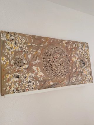 Cuadro Decorativo Mandala Beige