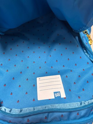 Mochila Busquets azul con parches