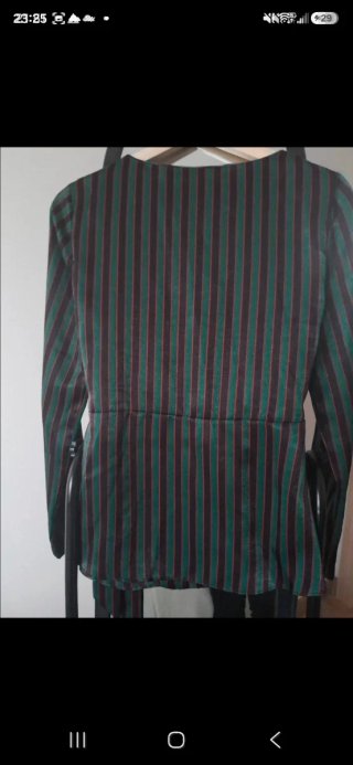 Camisa Zara Talla XS Rayas Verdes y Negras