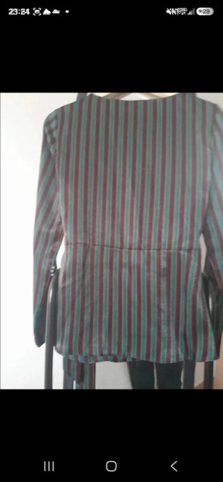 Camisa Zara Talla XS Rayas Verdes y Negras