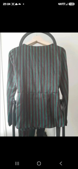 Camisa Zara Talla XS Rayas Verdes y Negras